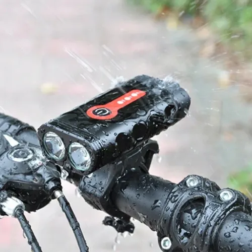LAMPKA ROWEROWA LED PRZÓD 1600 LUMENÓW MOCNA + TYŁ na Arena.pl