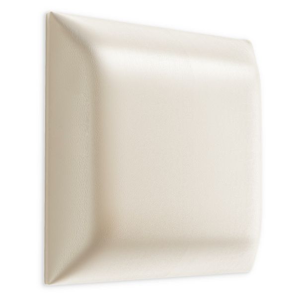 Panel Ścienny Tapicerowany Kremowy EKO SKÓRA 3D 40cm x 40cm zdjęcie 1