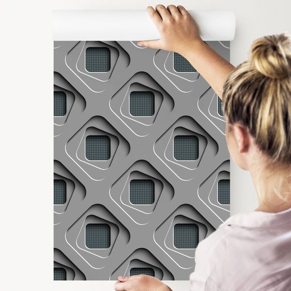 Tapeta Abstrakcyjny Wzór Geometryczny 3D zdjęcie 4