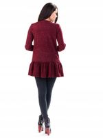 Awama sweter damski czerwony luźny do bioder rozmiar L/XL