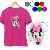 KOSZULKA DZIECIĘCA T-SHIRT Z NADRUKIEM - MYSZKA MINNIE MINI - S 122-128