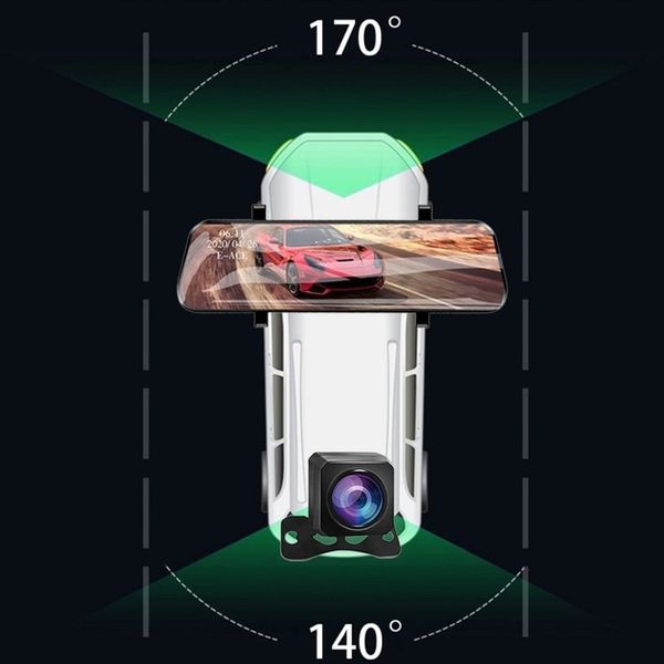 KAMERA DO SAMOCHODU 2w1 PRZÓD TYŁ REJESTRATOR JAZDY W LUSTERKU WIDEO FULLHD zdjęcie 14