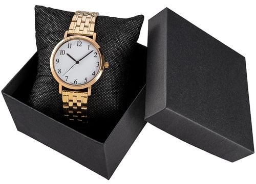 pudełko na zegarek gładkie - czarne na Arena.pl