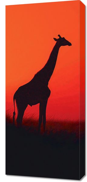 Obraz 40x90cm Żyrafa w Czerni zdjęcie 1