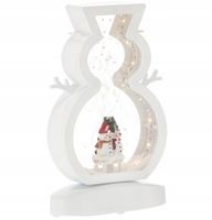 LAMPION LED POZYTYWKA RUCHOMY ŚNIEG BAŁWAN 27 CM