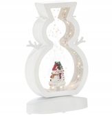 LAMPION LED POZYTYWKA RUCHOMY ŚNIEG BAŁWAN 27 CM