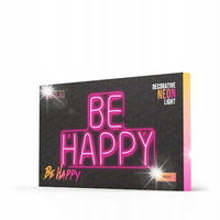 Neon PLEXI LED BE HAPPY róż NNE10 Neolia