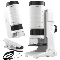 Mikroskop 200x kompaktowy lupa klips do telefonu komórkowego led uv