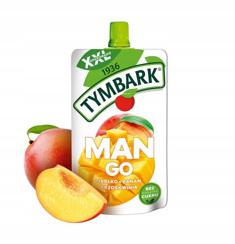 Tymbark Mus 100 % z owoców jabłko mango brzoskwinia banan 10x 200g na Arena.pl