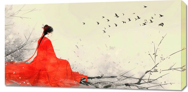 Obraz 100x50cm Diva Na Gałęzi zdjęcie 1