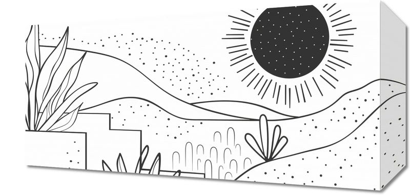 Obraz 40x20cm Linearny Pejzaż zdjęcie 1