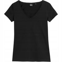 Koszulka Damska 4F Serek V T-shirt Damski Bawełniana 4FMM00TTSHF733-20S-M