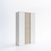 HIT Szafa Otwierana z Lamelami Trzydrzwiowa 120cm x 200cm BIAŁA + Lamele