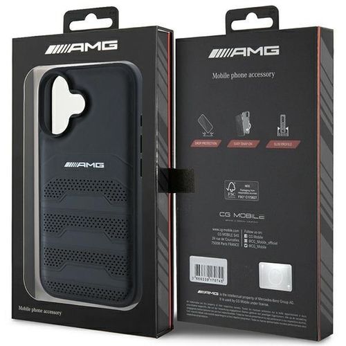 AMG AMHCP16SGSEBK iPhone 16 6.1" czarny/black hardcase Leather Debossed na Arena.pl