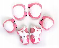 OCHRANIACZE NA KOLANA ŁOKCIE ROLKI ROWER ZESTAW DLA DZIECI RÓŻOWY ROZ. M