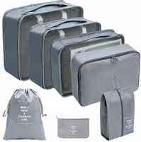 Zestaw 7Szt Pojemny Podróżny Organizer Walizki Torby Szafy Siatki Pranie