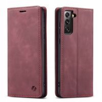 ETUI Z KLAPKĄ DO GALAXY S21 FE SKÓRZANE PORTFEL POKROWIEC ZAMYKANE + SZKŁO