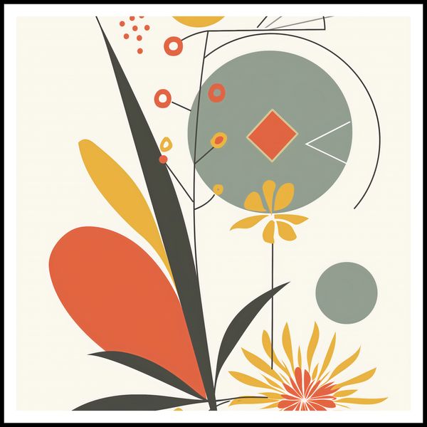 Plakat 100x100cm Geometryczny Ogród zdjęcie 3