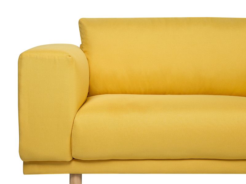 Sofa 3-osobowa żółta NIVALA zdjęcie 5