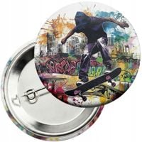 Przypinka z agrafką 59mm - DESKOROLKA SKATE SPORT OLLIE