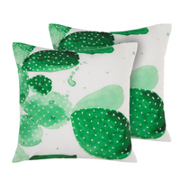 Zestaw 2 poduszek ogrodowych 45 x 45 cm zielony OSTINA