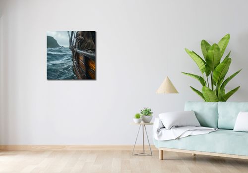 Obraz 60x60cm Statek na Falach na Arena.pl