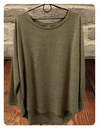 BLUZKA tunika asymetryczna BELOVED 3XL sweter oversize odcień zieleni na Arena.pl