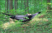 Wytrzymały hamak Niedźwiedź Tigerwood czarny dwuosobowy