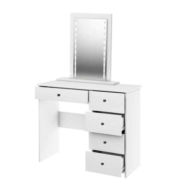 TOALETKA V BIAŁA z lustrem LED zdjęcie 7