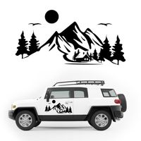 NAKLEJKA NA BOK AUTA dekoracyjna wodoodporna góry KAMPER camper auto 100cm