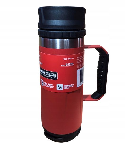 Kubek termiczny z uchem termos czerwony 532 ml Packout Milwaukee 4932493471 zdjęcie 1