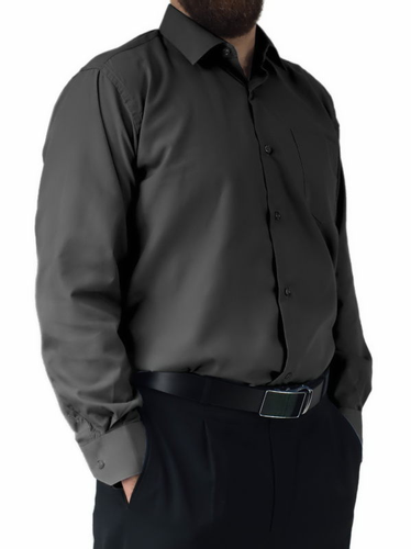 Elegancka koszula męska grafitowa gładka 38/39 - S na Arena.pl