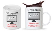 Zestaw Dla Informatyka Prezent Kubek + Skarbonka Z Nadrukiem Ze Zdjęciem