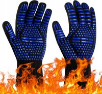 RĘKAWICE KUCHENNE DO KUCHNI GRILLA RĘKAWICZKI BBQ DO PIEKARNIKA 800°C 2SZT