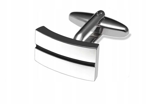 STALOWE SPINKI + PUDEŁKO Metalowa Spinka Męska do Mankietów Koszul GREG D54 na Arena.pl