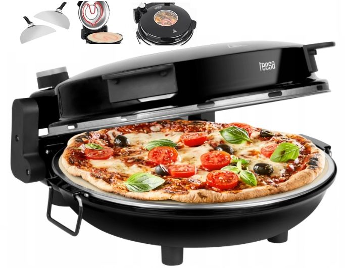 Piec Do Pizzy Teesa Supreme 400°C 1200W 2 Łopatki zdjęcie 1