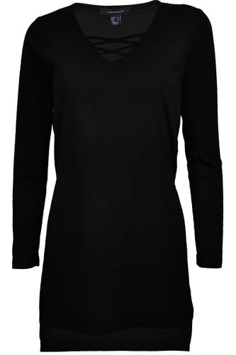 Czarna Asymetryczna, Przeplatana Tunika - 38 / M na Arena.pl