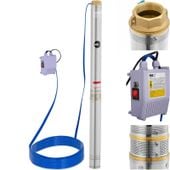 pompa głębinowa do studni głębinowej stal 3000 w 10800 l/h do 96 m