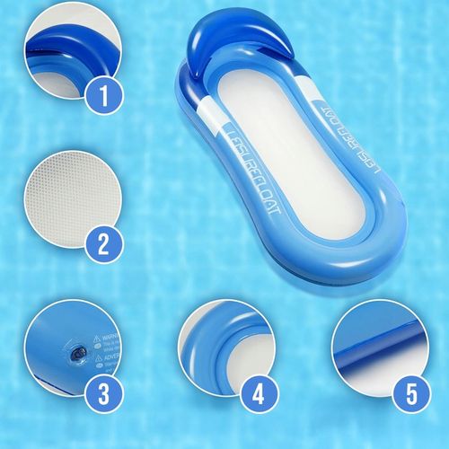 Materac Do Pływania Z Siatką I Zagłowkiem Leżak Fotel Wodny Siatka Dmuchany na Arena.pl