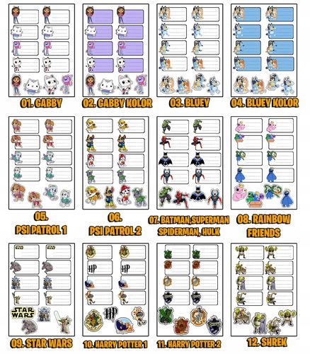 NAKLEJKI NA ZESZYT ZESZYTY NALEPKA 8szt - SONIC WZORY Z GIER + GRATIS na Arena.pl