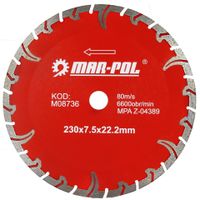 TARCZA DIAMENTOWA 230x7.5x22,2mm MAR-POL RED