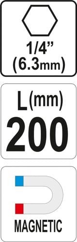 uchwyt do bitów 1/4*200mm - yt-04682 na Arena.pl