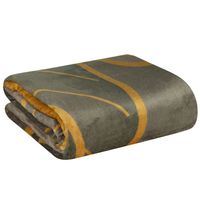 Koc flano ALISMA 150x200 brązowa + beżowa