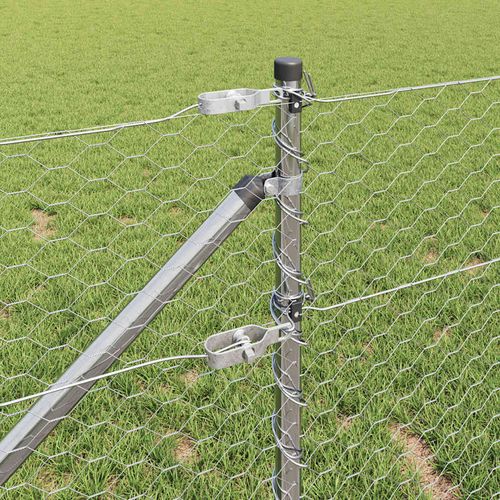 Ogrodzenie z słupkami Srebrny 0.6 x 10 m Stal pokryta PCV na Arena.pl