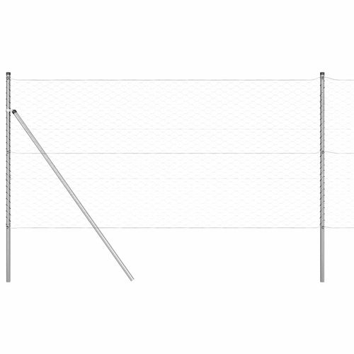 Ogrodzenie z słupkami Srebrny 1.4 x 100 m Stal pokryta PCV na Arena.pl