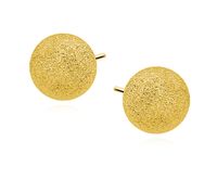 POZŁACANE PIASKOWANE SREBRNE KOLCZYKI KULKI KULE