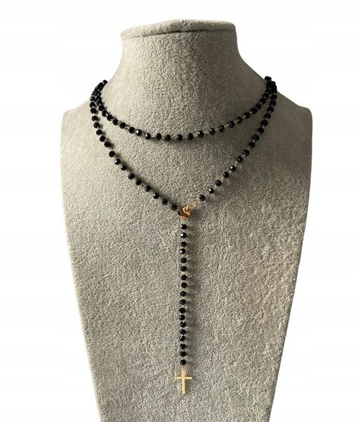 619 Różaniec naszyjnik Blueberry KONICZYNKI Stal zdjęcie 1