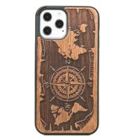 drewniane etui na iphone 12 pro max róża wiatrów merbau