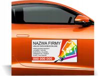 Magnes na samochód reklama magnetyczna 60x30 USŁUGI OGÓLNOBUDOWLANE