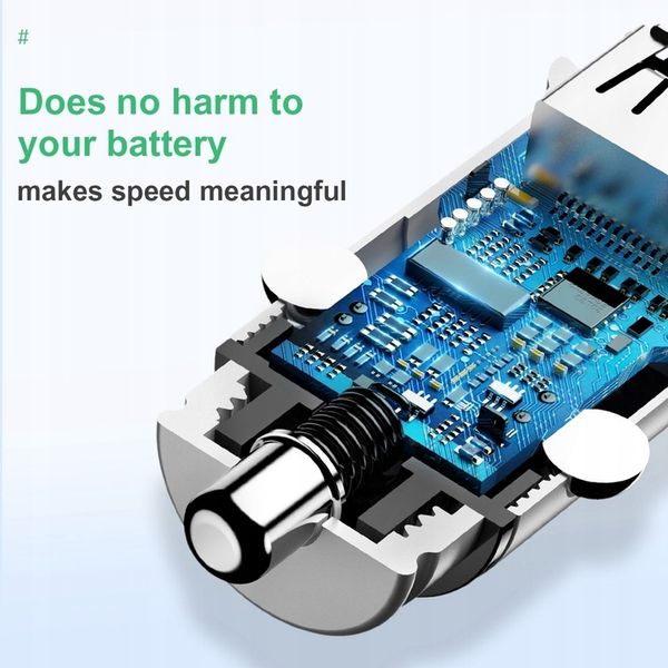 Baseus ładowarka samochodowa 2xUSB QC 3.0 Moc 30W zdjęcie 12